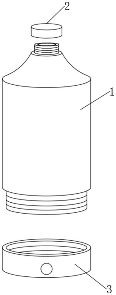 Double-opening type interlayer plastic bottle