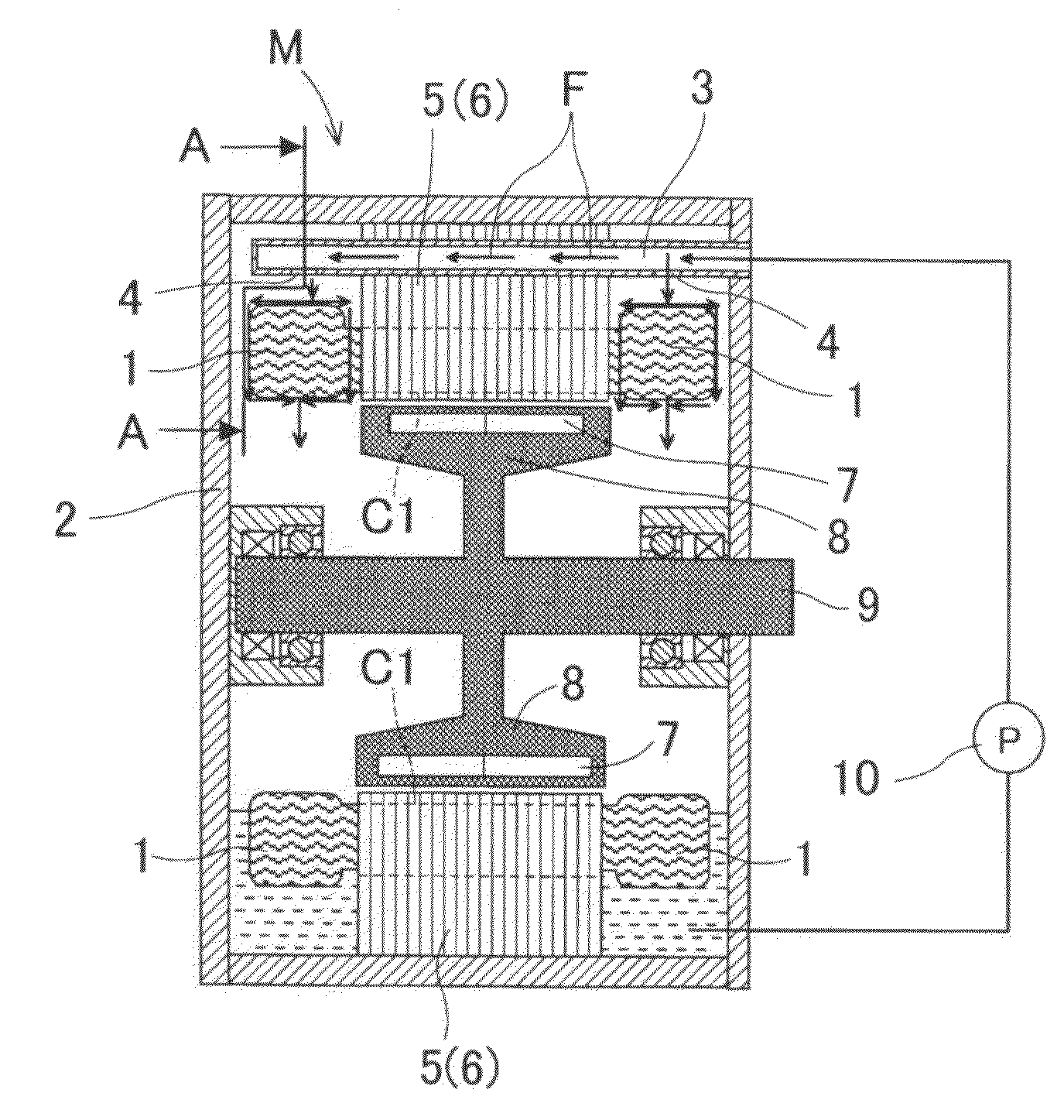 Electric rotating machine with cooling mechanism