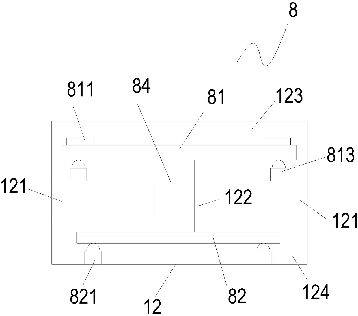 Rail type bamboo breaking and stewing device