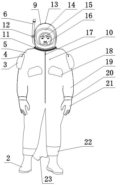 Escape suit for ocean platform personnel and using method