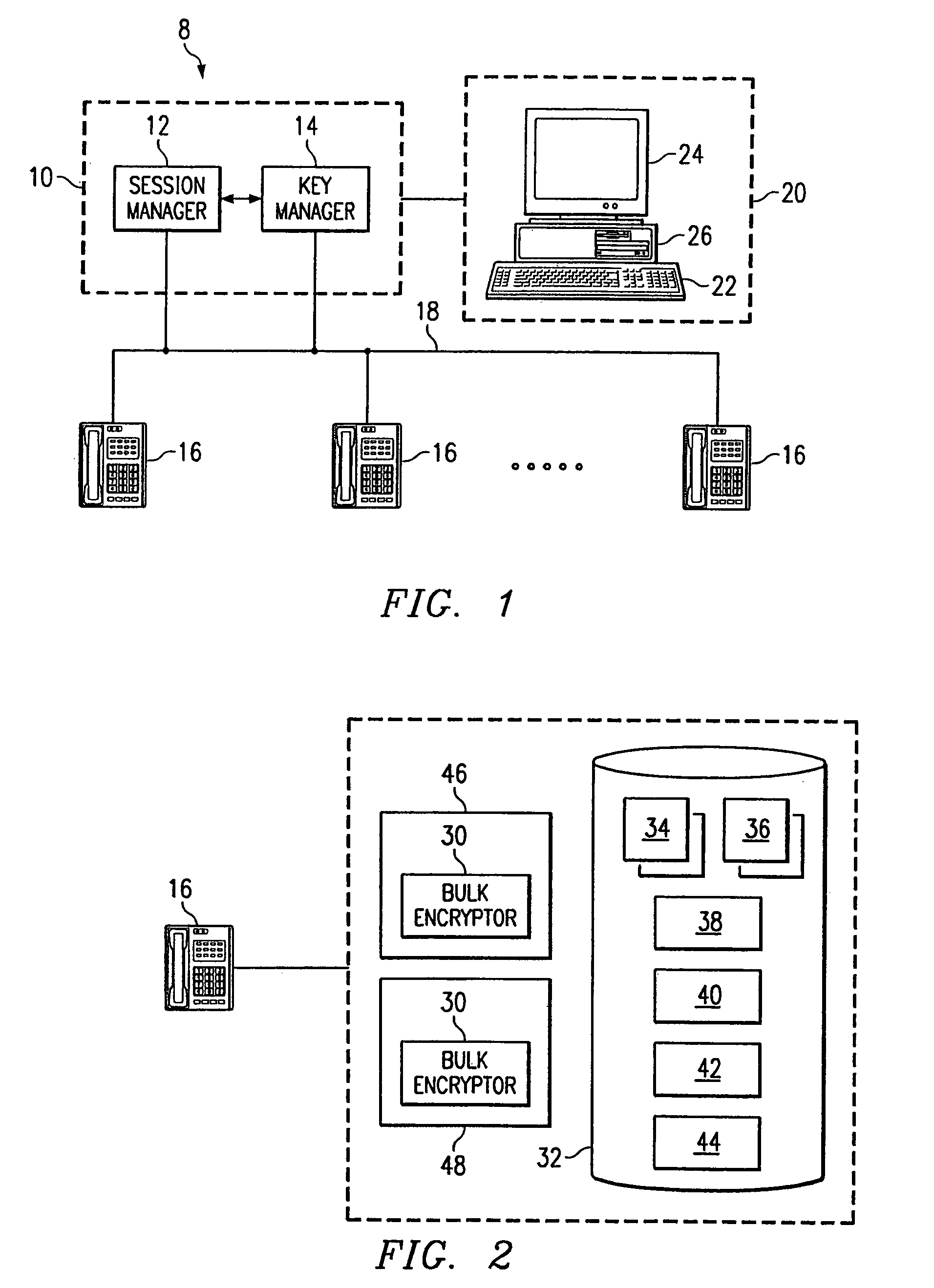 Encrypting information in a communications network