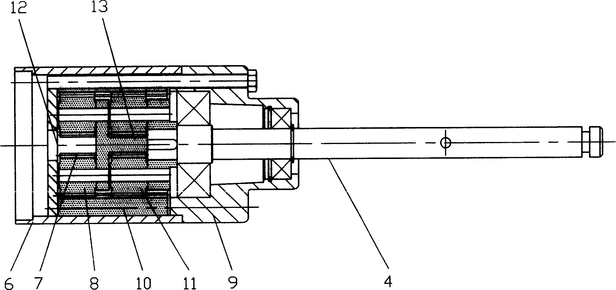 Motor with two-end output