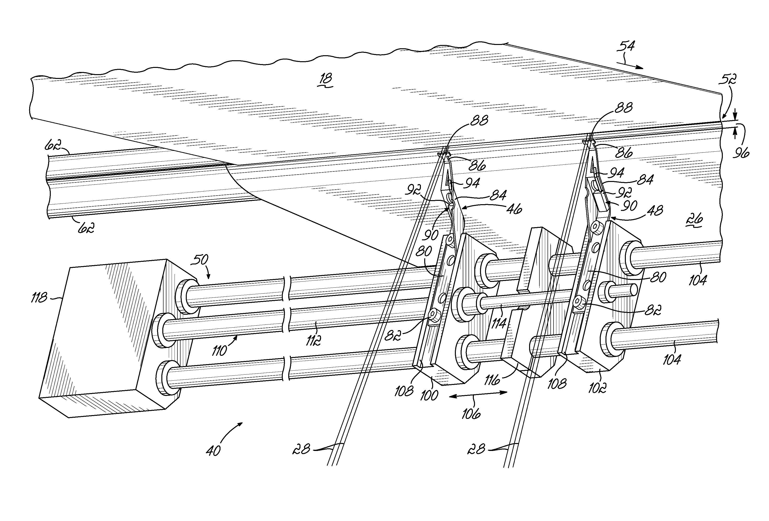 System and method for applying individually coated non-linear elastic strands to a substrate