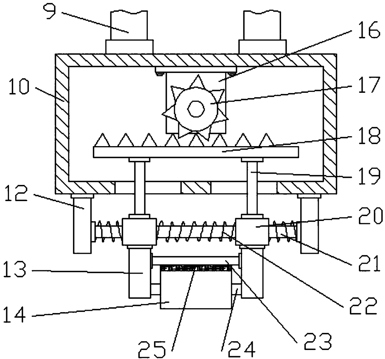Textile fabric printing device capable of automatically adjusting printing position