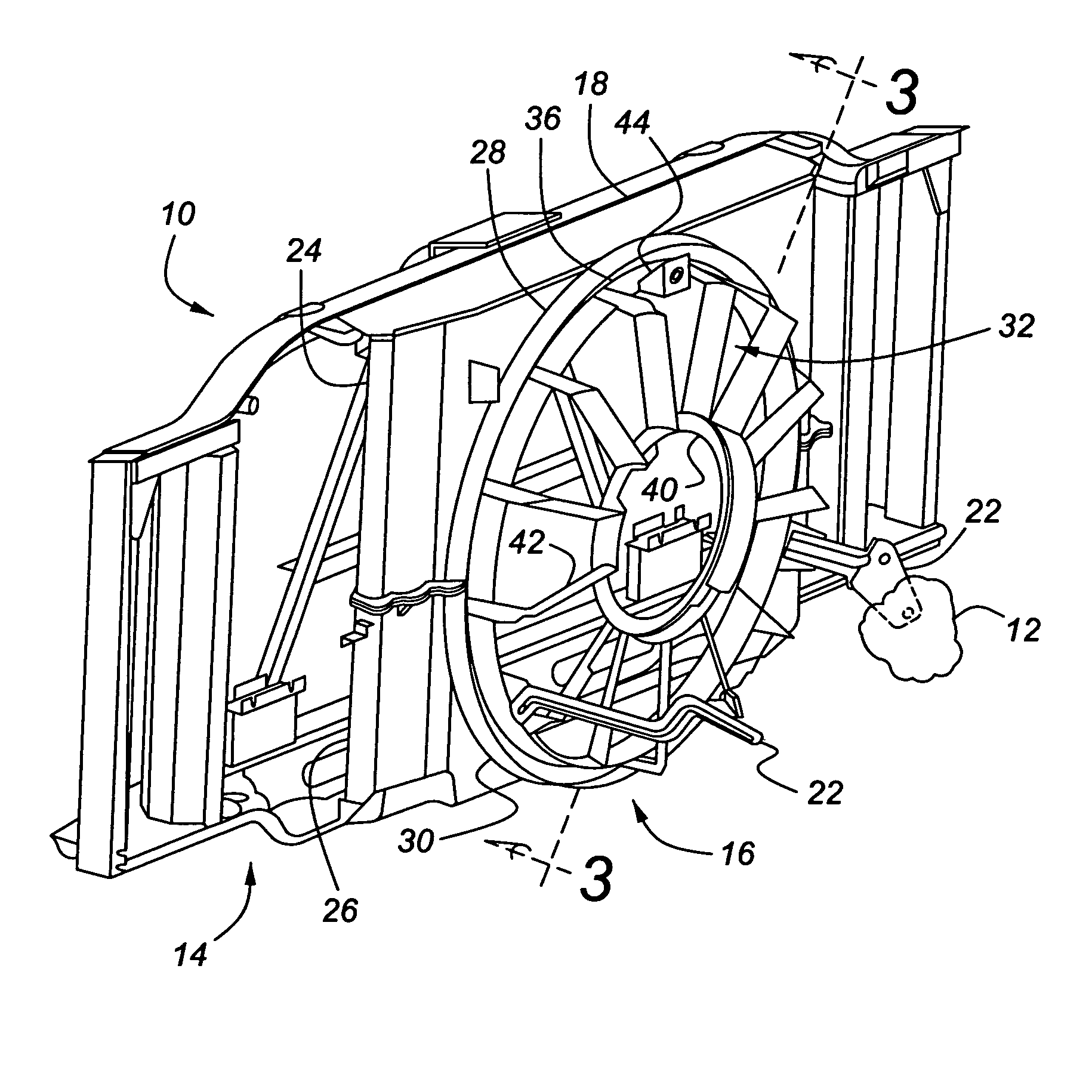 Engine-mounted fan shroud and seal