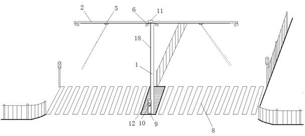 Liquid spraying punishment system for preventing pedestrians from running red light and control method thereof