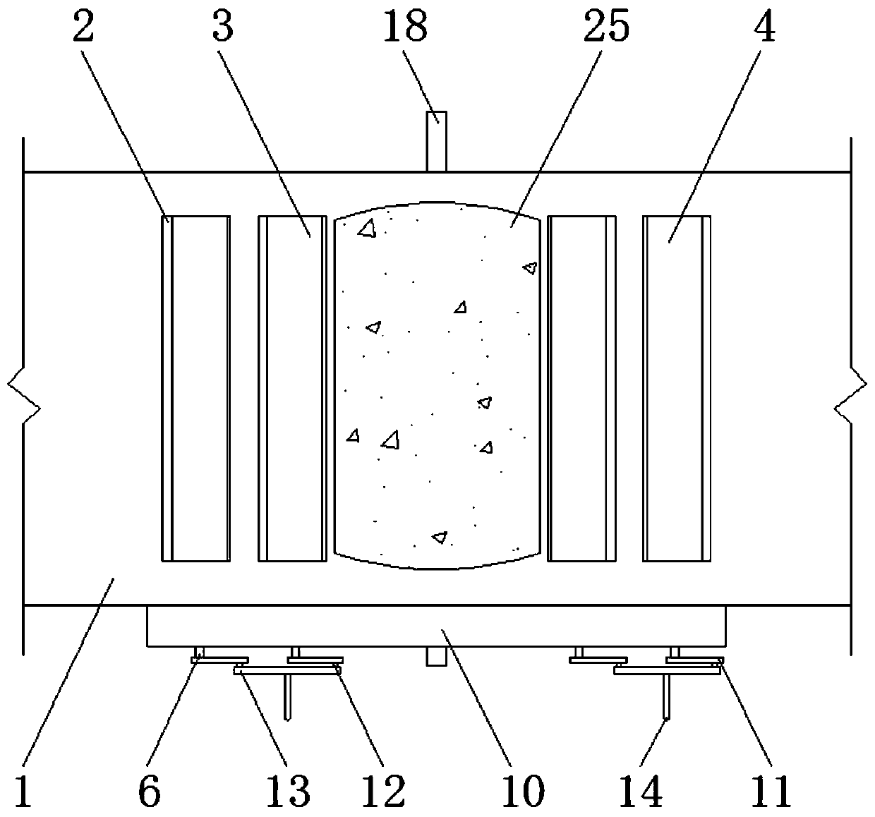 Assembly type precast concrete pavement slab component convenient for drainage for scenic spot