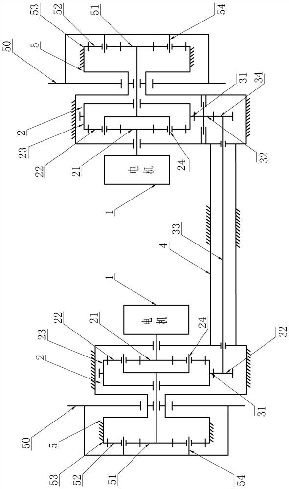 Wheel-side electric drive axle mechanical differential mechanism