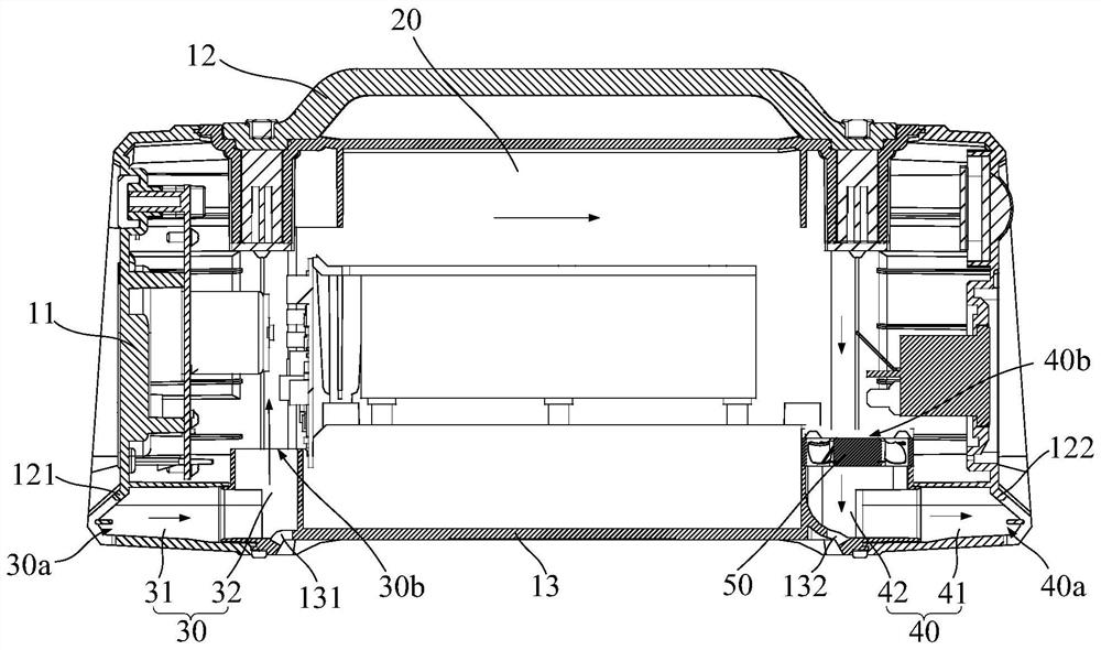 Waterproof heat dissipation air duct structure and electronic device