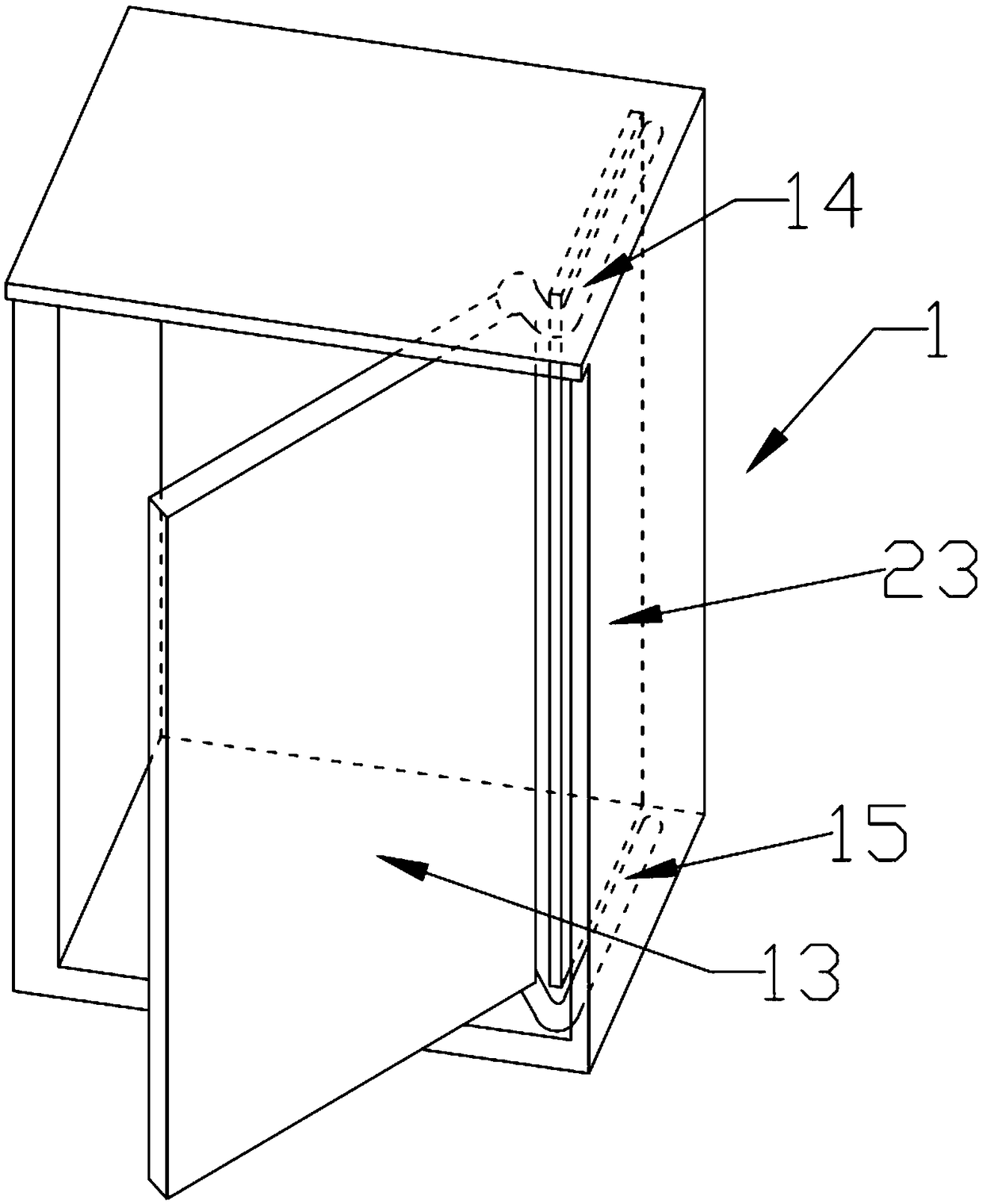 A push-pull structure of a switch cabinet