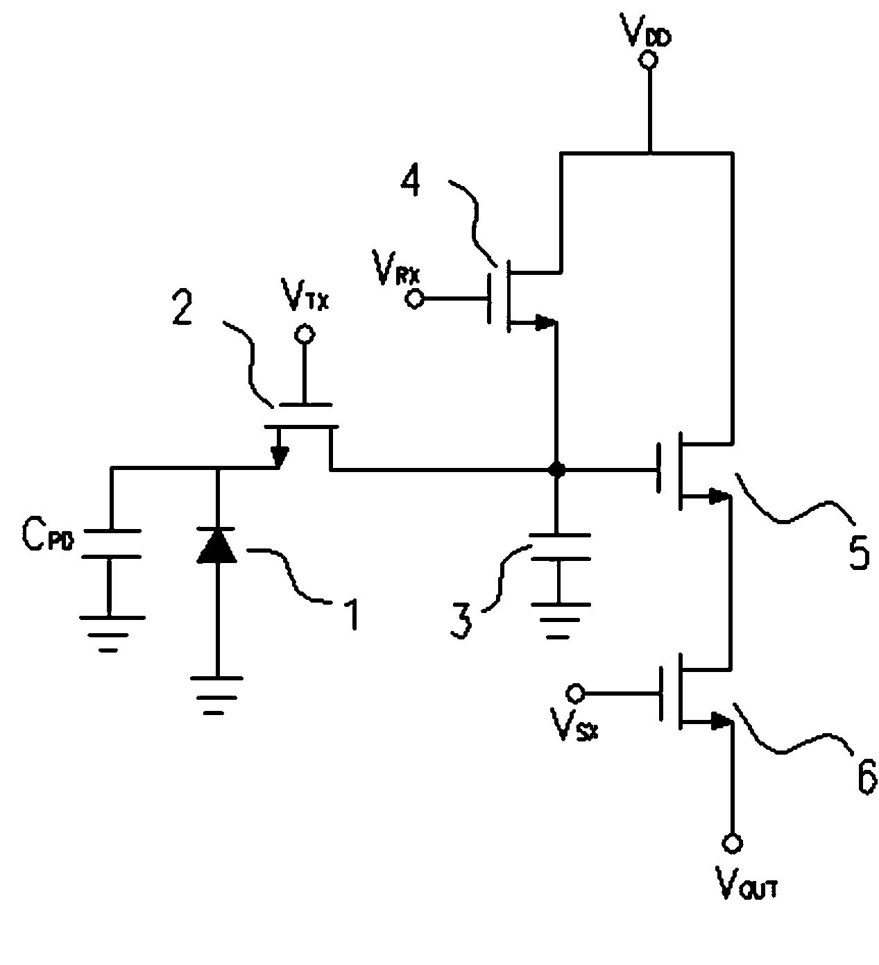 Transmission transistor structure