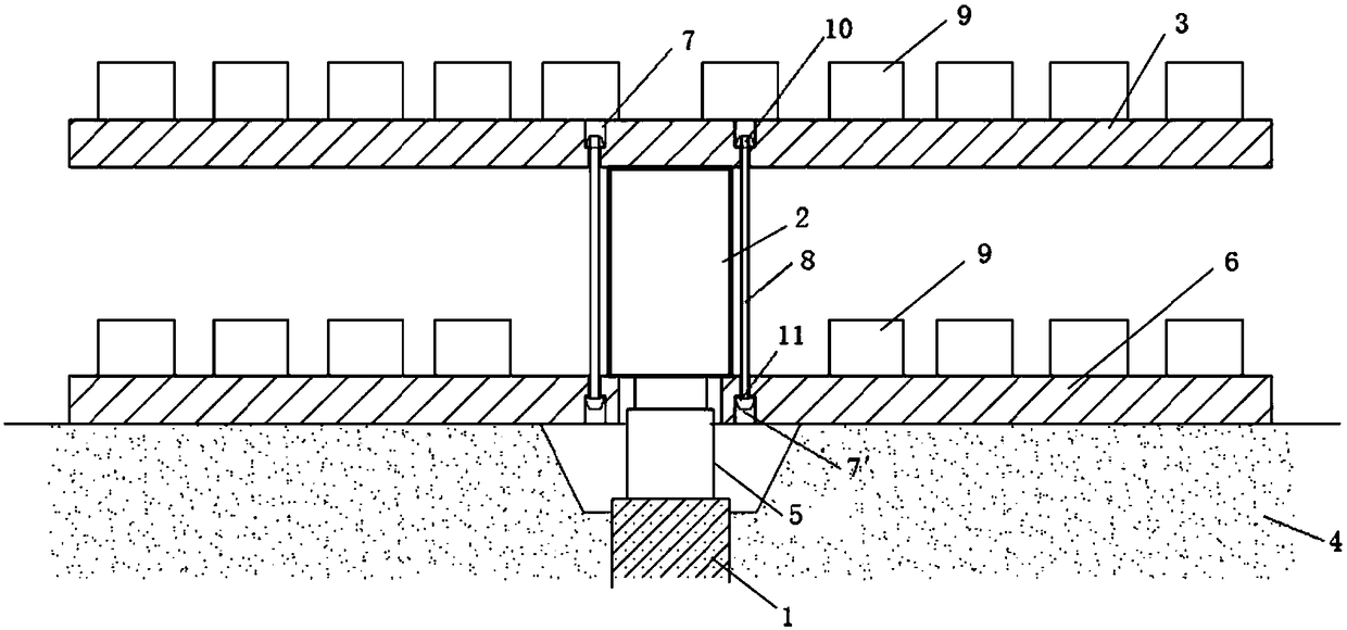 A vertical compression static load test device for engineering piles