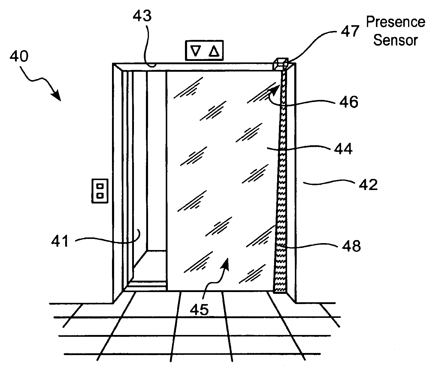 Safety device for pinching zone of elevator doors