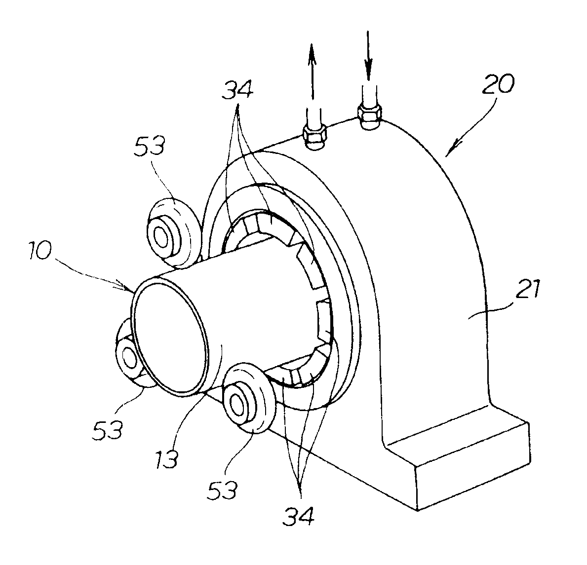 Chucking device for use in machining exhaust gas purifying system