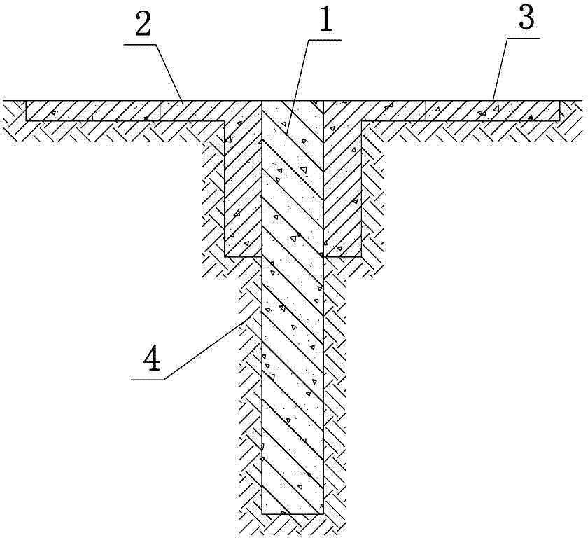 Super-deep underground continuous wall and construction method thereof