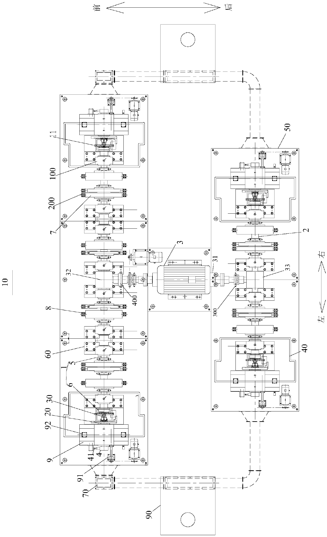 Test stand for vehicle brake test