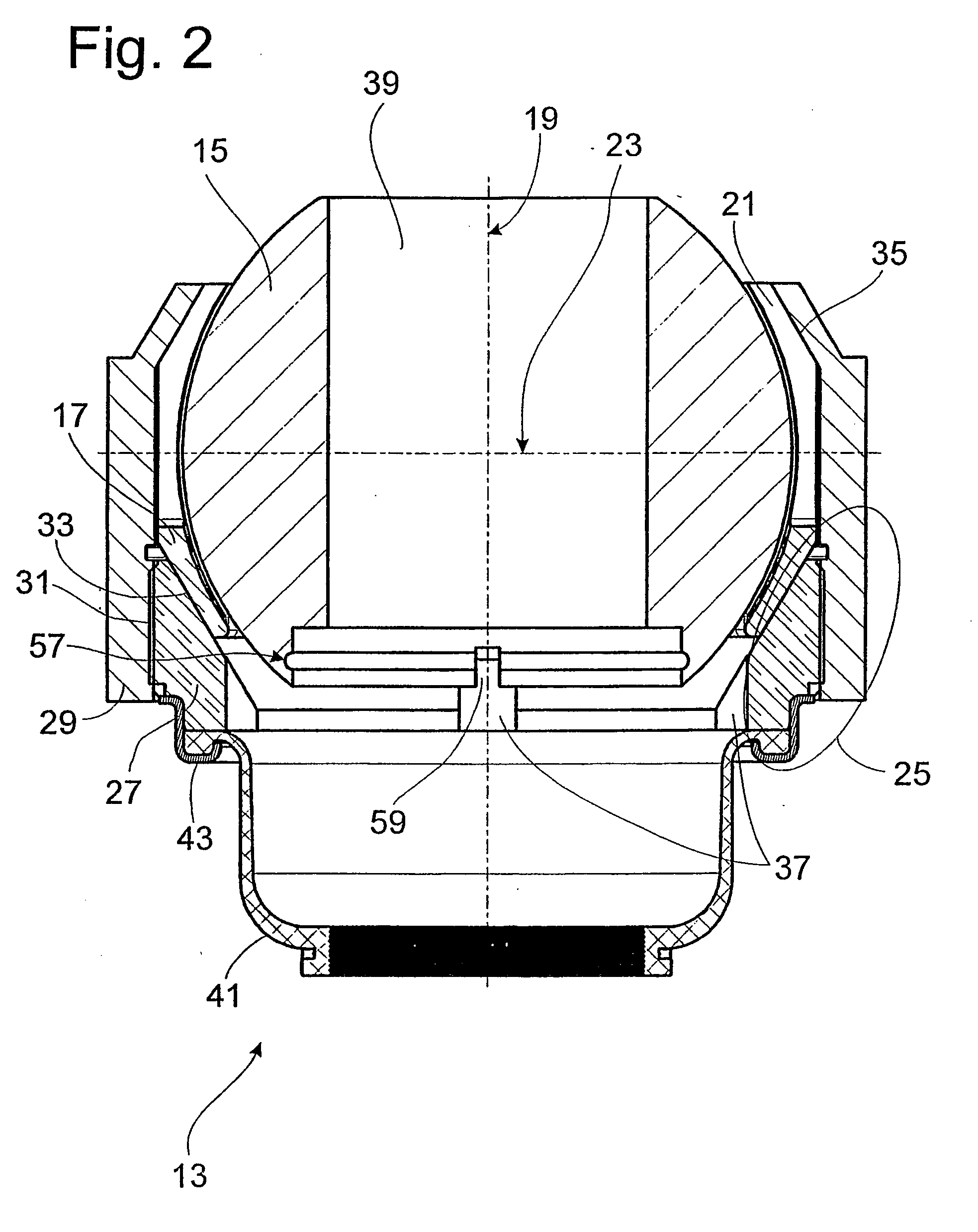 Pneumatic Spring Comprising a Ball Joint