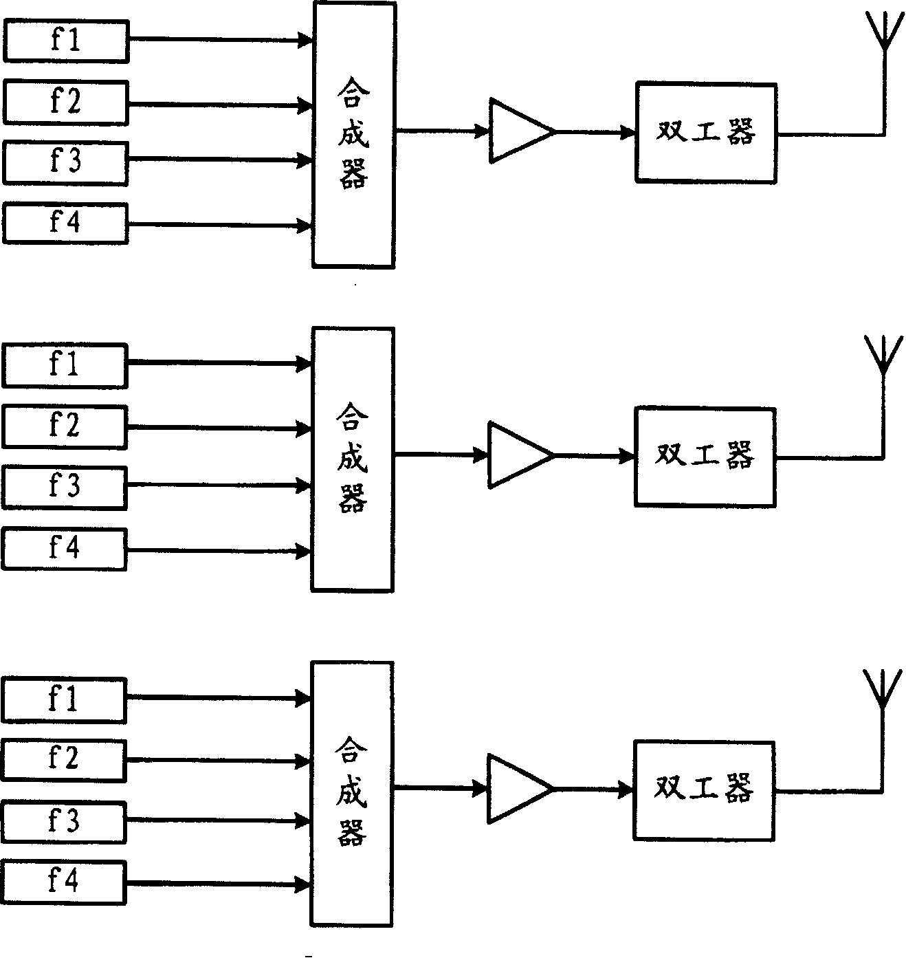 Raio frequency back plate capable of realizing configuration switched