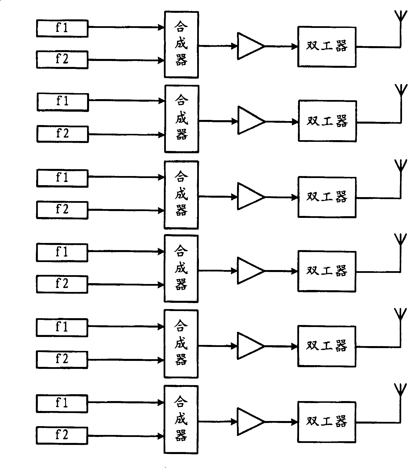 Raio frequency back plate capable of realizing configuration switched
