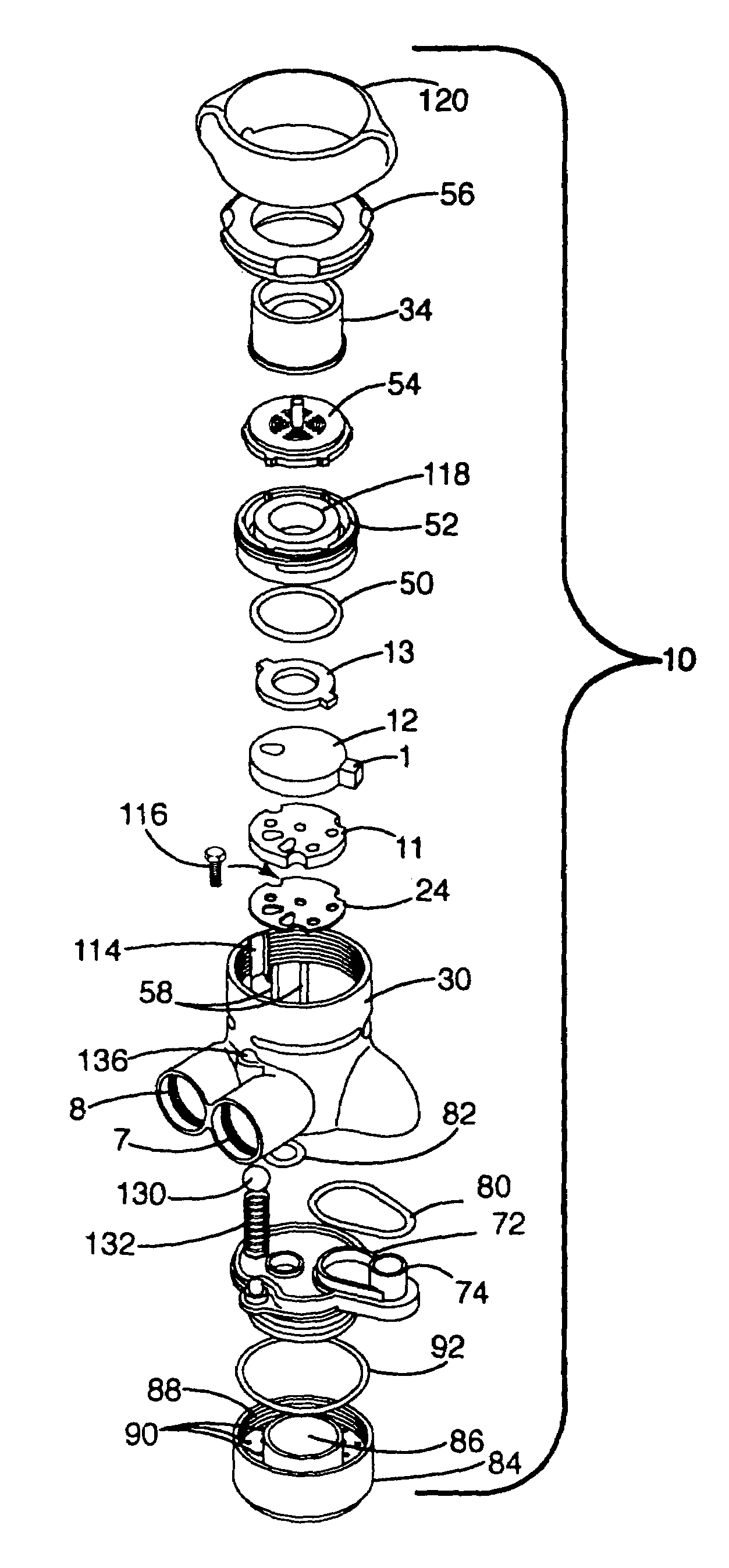 Ceramic disc diverter valve