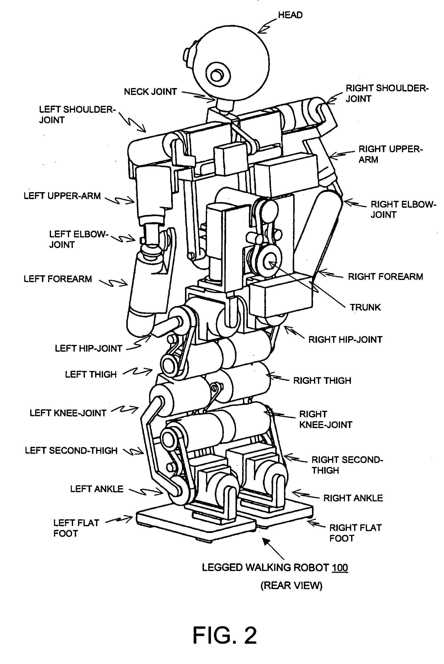 Legged mobile robot and method of controlling operation of the robot