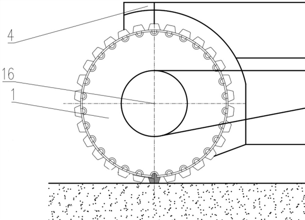 Light crushing arm platform car with front wheel chain and rear wheel chain independently driven on two sides