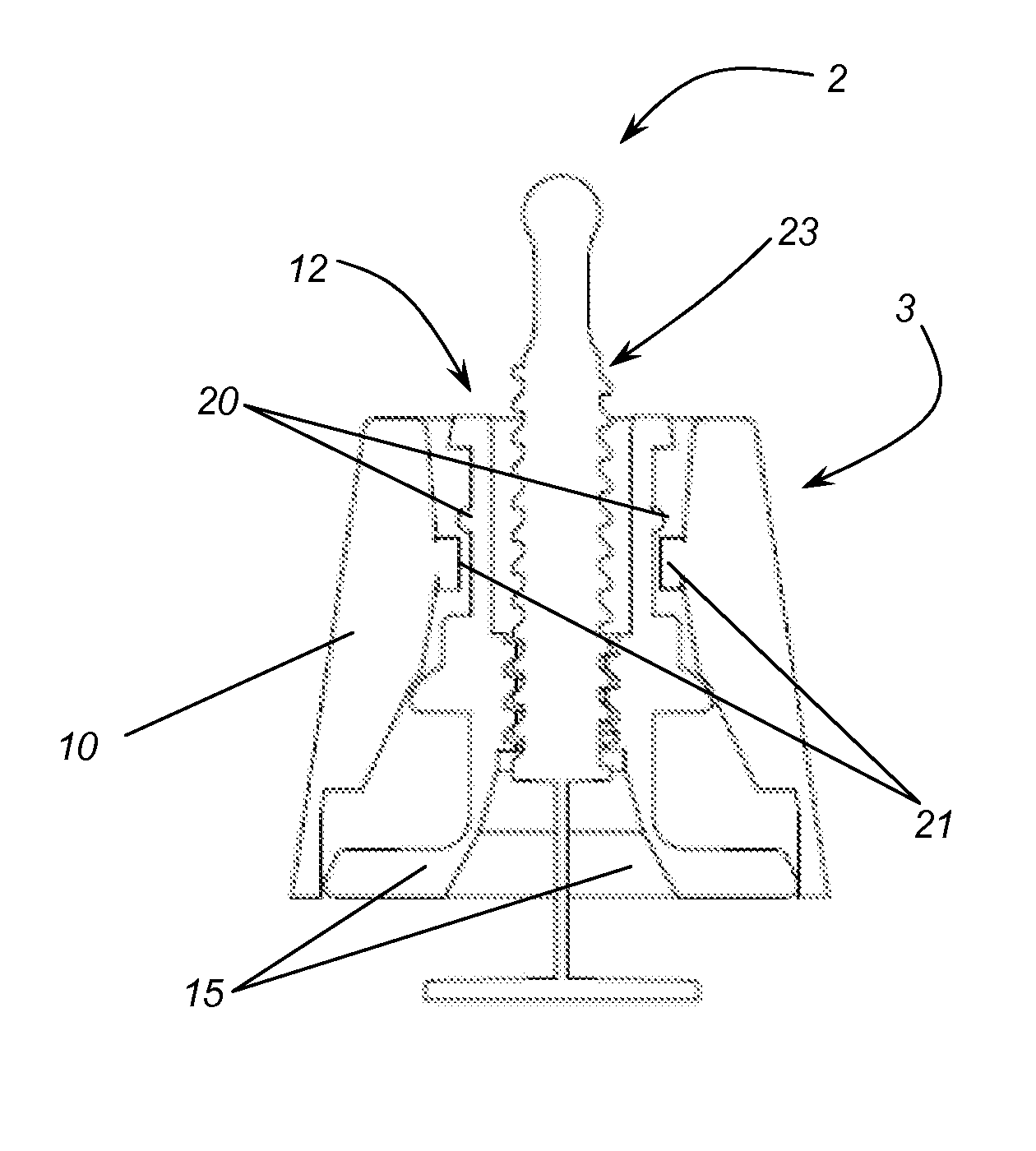Leveling device for laying tiles or the like