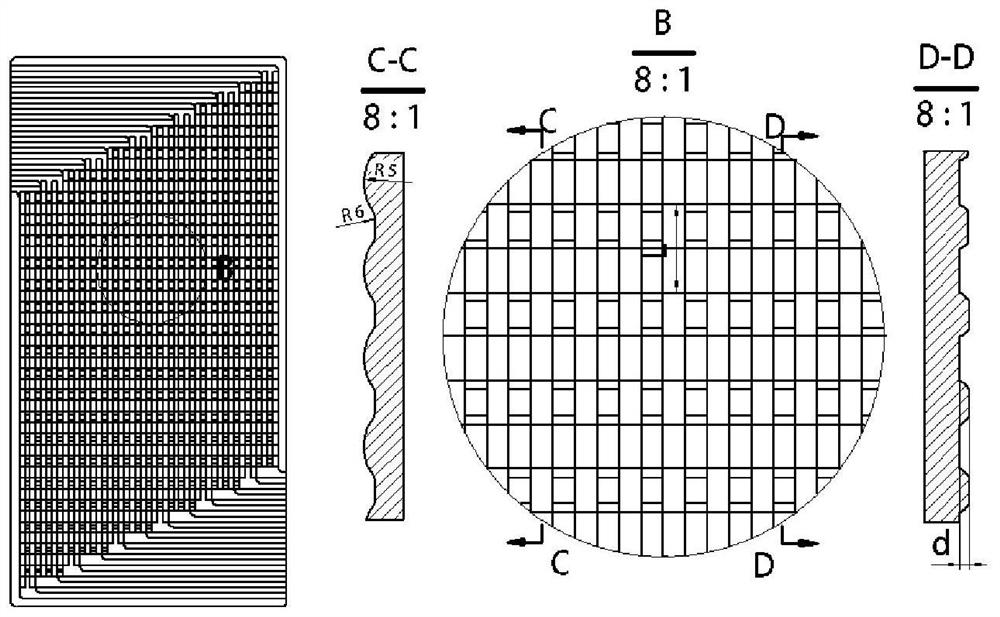 Gradient corrugated flow field structure