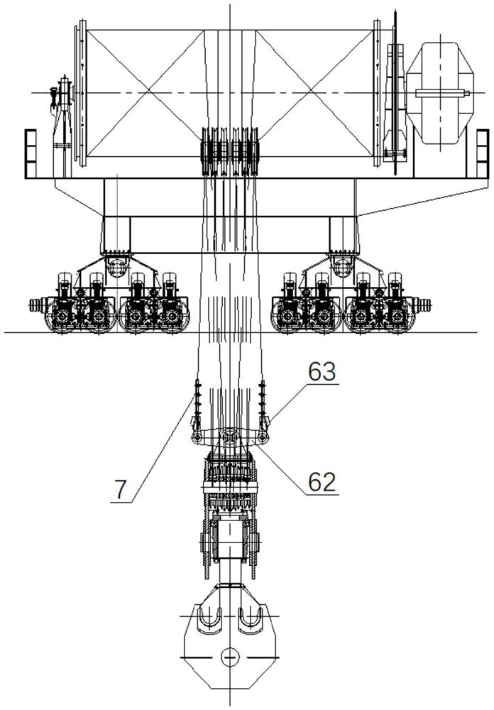 Hoisting mechanism of large-tonnage high-lift crane