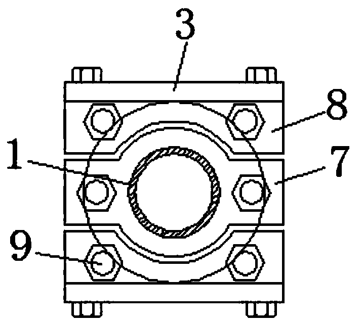 Assembly type self-resetting friction energy dissipation support member with variable prestress