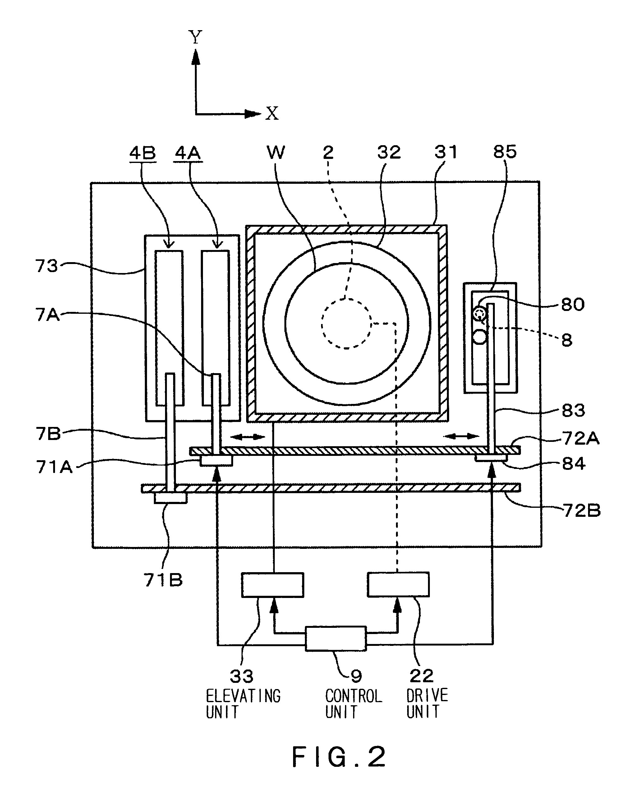 Developing device and developing method