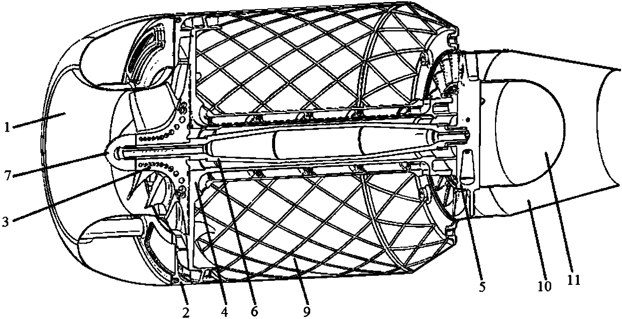 Aero-engine formed by 3D printing