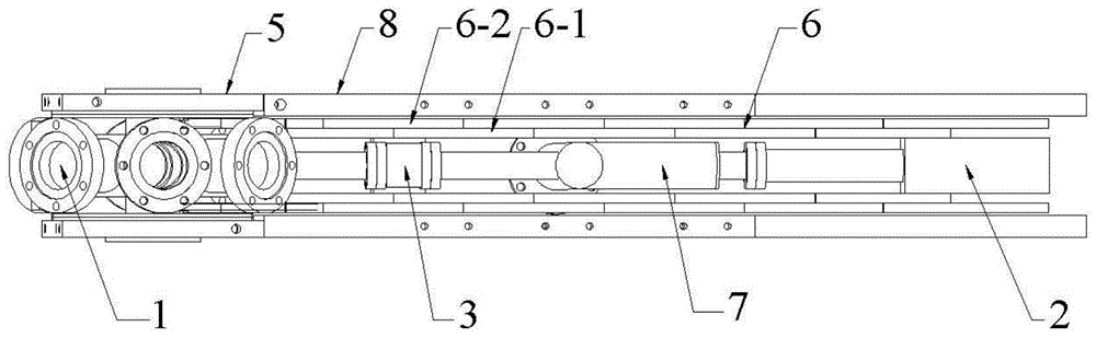 A magnetic field device for transferring cold atoms over long distances