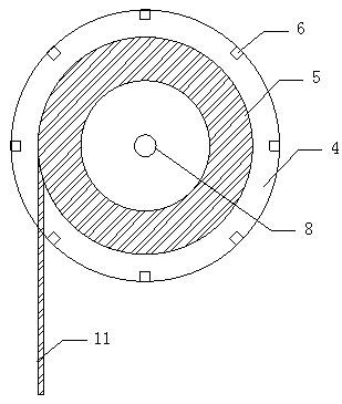 Coiled bar reinforcing steel bar rotating frame