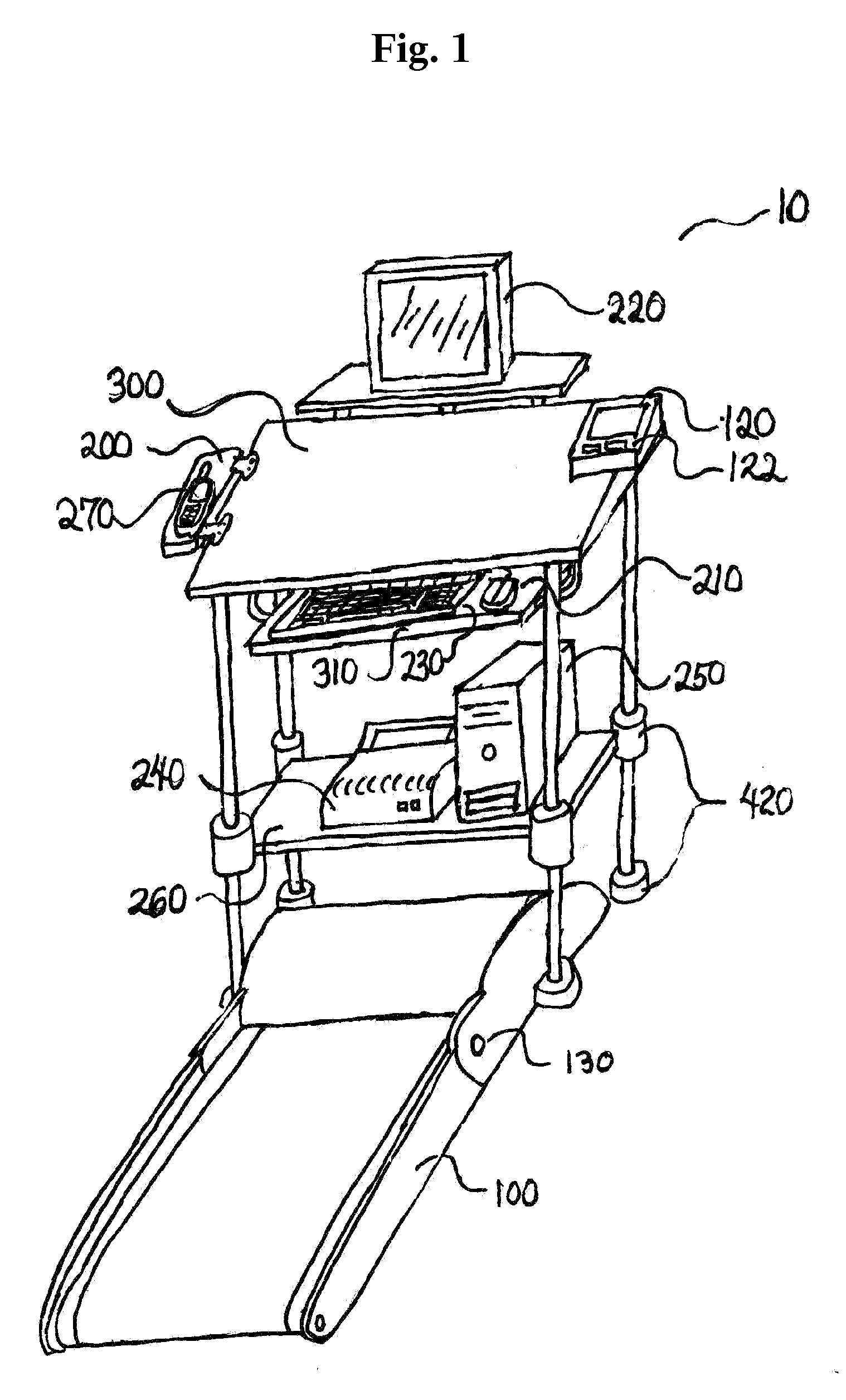 Exercise Apparatus with Computer Workstation