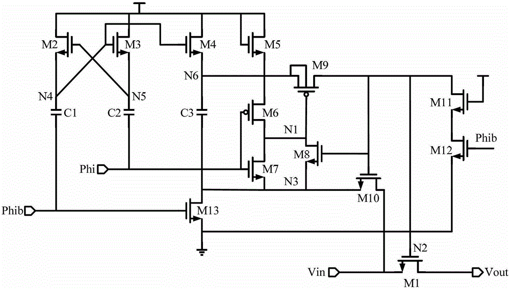 Gate voltage bootstrap switch with low on-resistance and method for eliminating offset effect