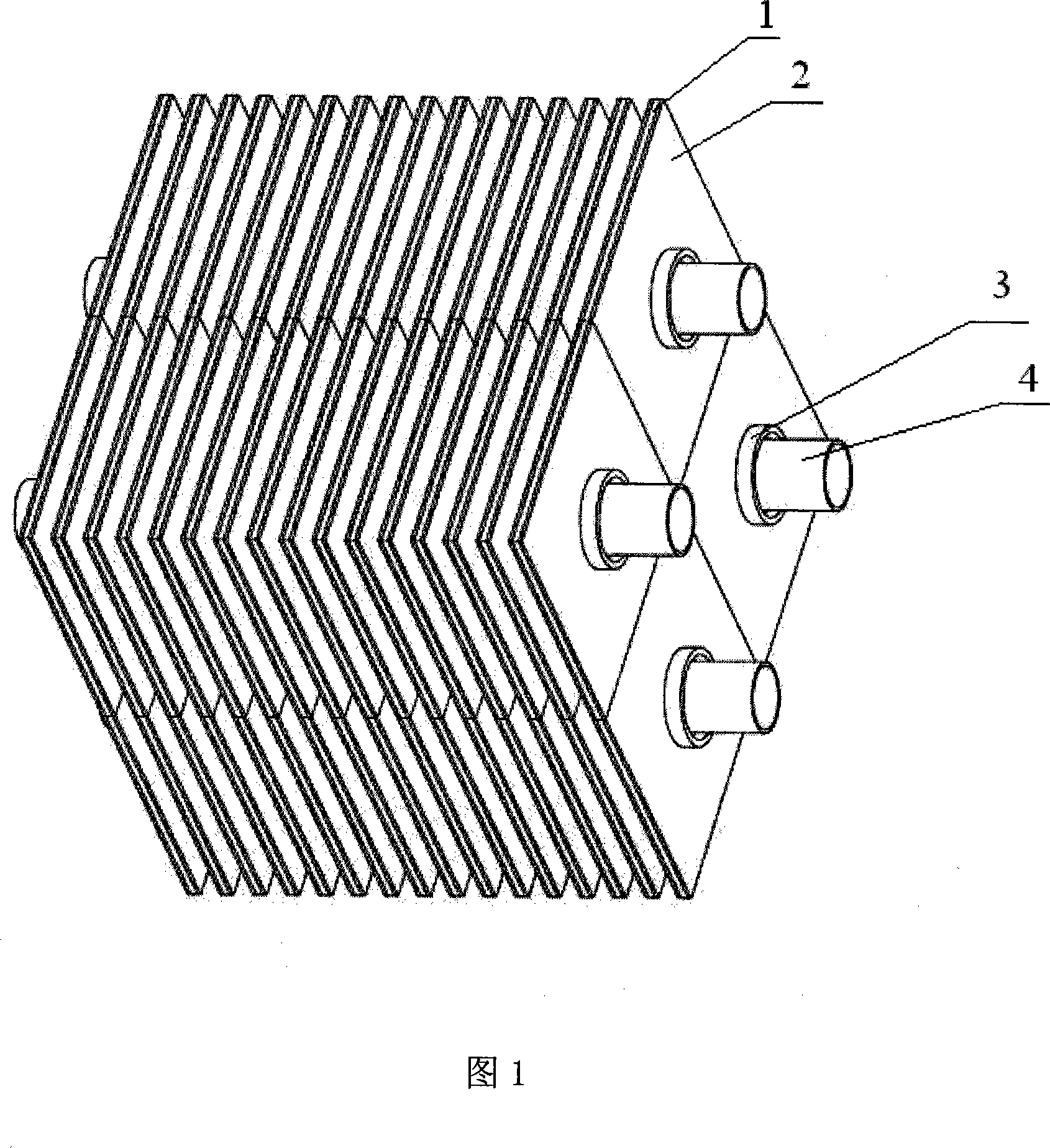 Corrosion proof heat and mass transfer device without carrying liquid and with solution for adjusting humidity