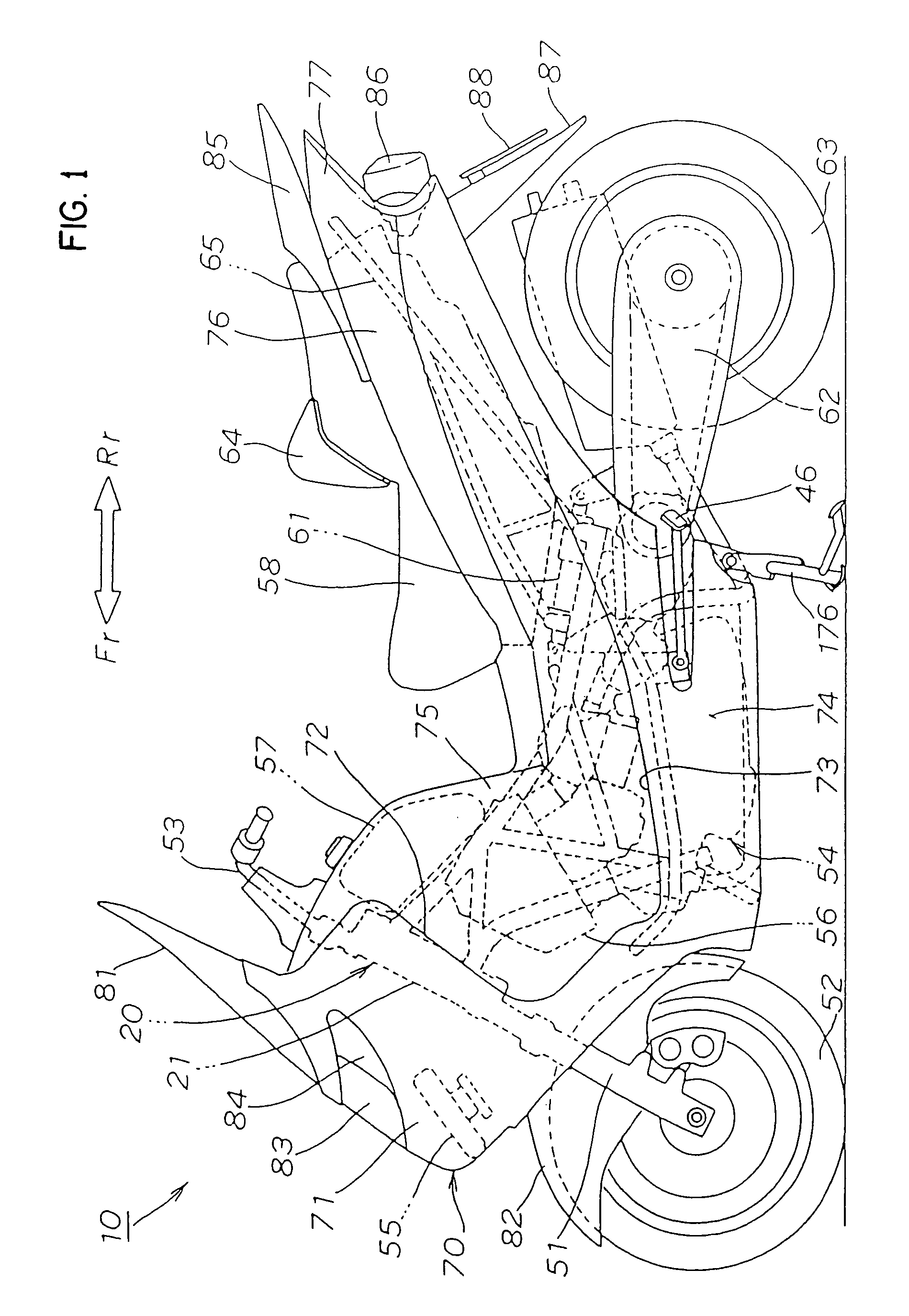 Air cleaner and air intake structures for low-deck vehicle