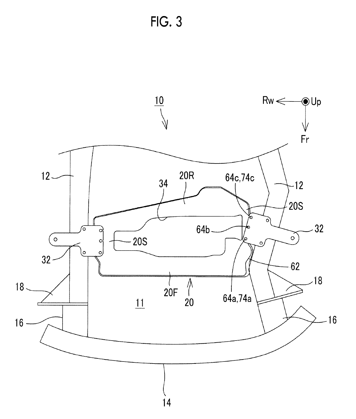 Vehicle front portion structure