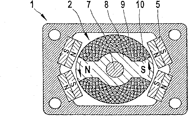 Electric motor for a small-scale electrical appliance