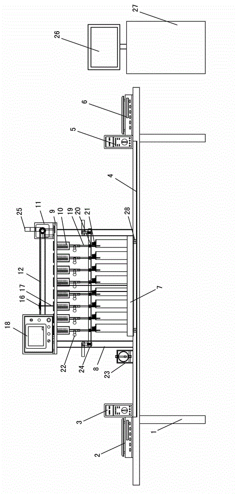 Linear liquid injection machine for capacitance battery and liquid injection method thereof