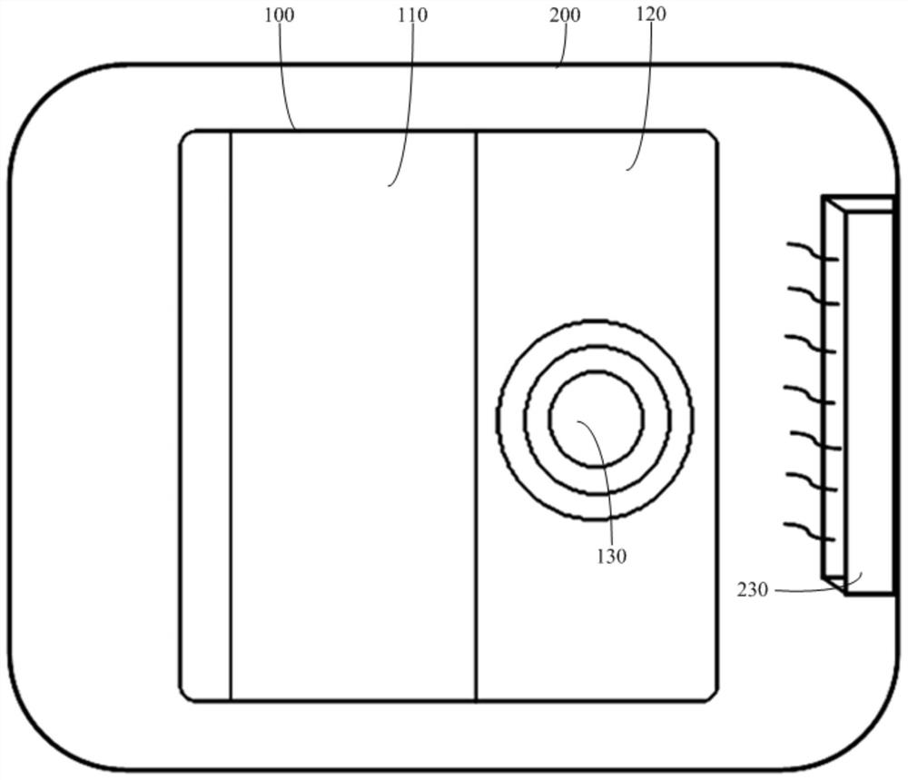 Electronic device component, control method thereof, and control device for electronic device