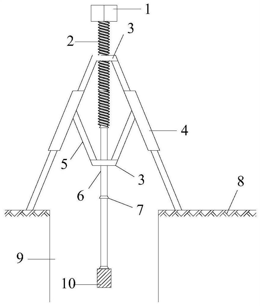 Sliding trigger type bored pile concrete pouring height control device and method