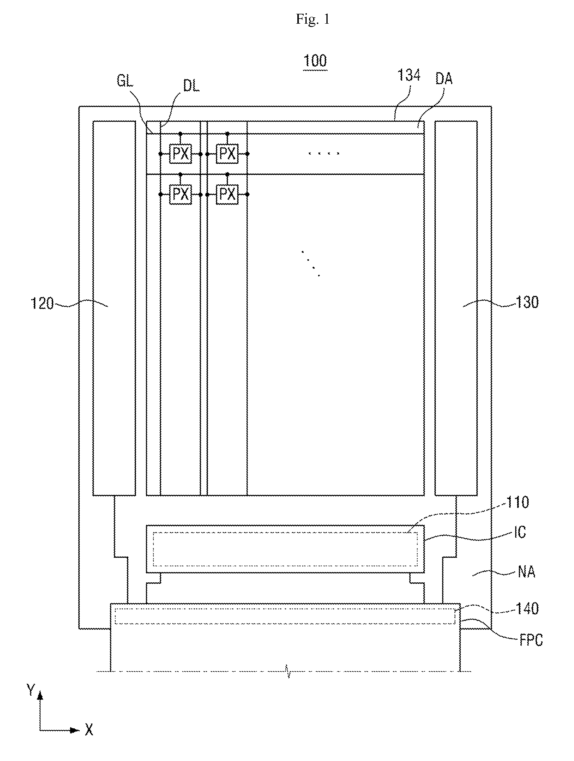 Array substrate and method of mounting integrated circuit using the same