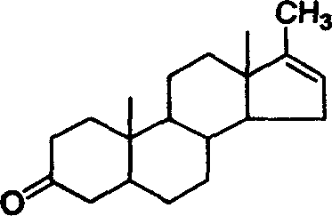 17-methyl-5 alpha-androstane-16-olefin-3-ketone and preparation method