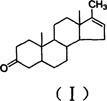 17-methyl-5 alpha-androstane-16-olefin-3-ketone and preparation method