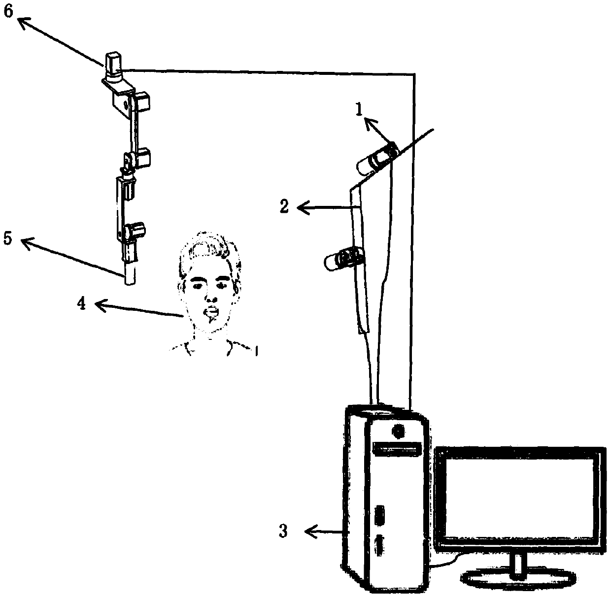 Visual tracking device of haircutting robot