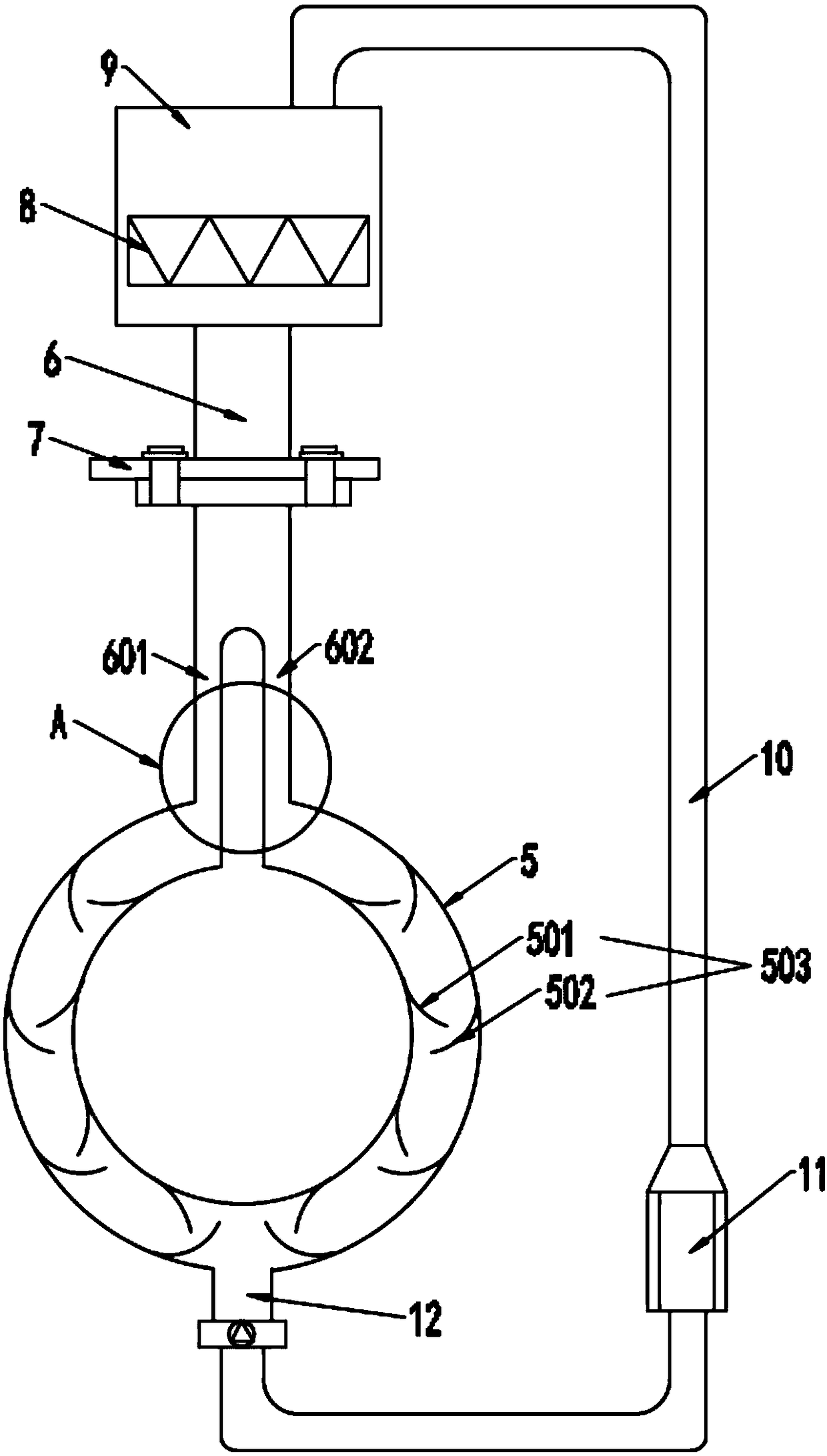 Motor with convenient-to-detach cooling device