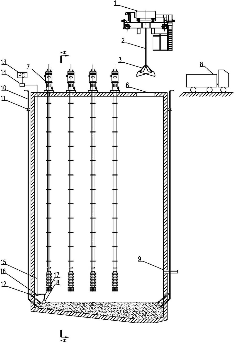 Sump dredging system and mode