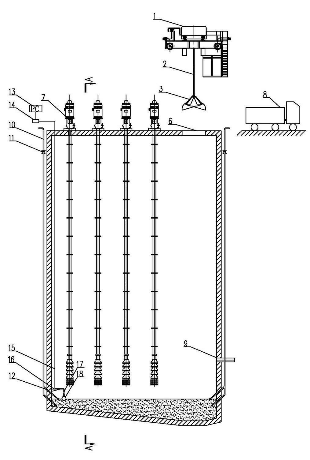 Sump dredging system and mode